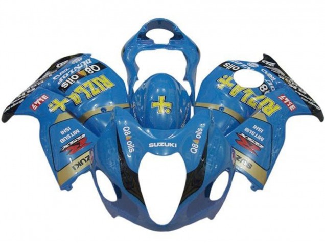 Billige Blau Gold Schwarz Rizla 1996-2007 Suzuki GSXR 1300 Hayabusa Motorrad Verkleidung
