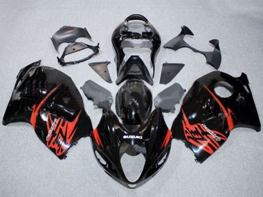 Billige Glänzendes Schwarz Rot 1996-2007 Suzuki GSXR 1300 Hayabusa Motorrad Verkleidung