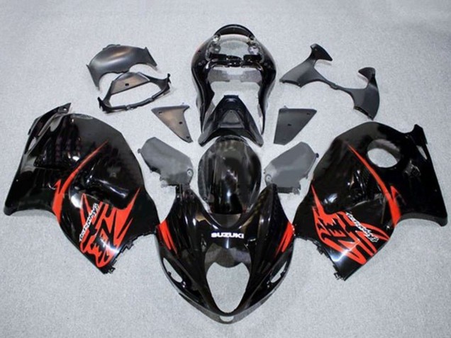 Billige Glänzendes Schwarz Rot 1996-2007 Suzuki GSXR 1300 Hayabusa Motorrad Verkleidung