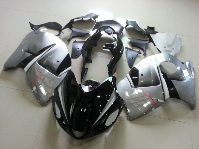 Billige Glänzendes Schwarz Silber Chrome 1996-2007 Suzuki GSXR 1300 Hayabusa Motorrad Verkleidung