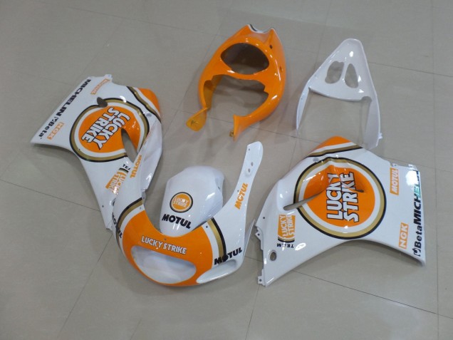 Billige Weiß Orange Lucky Strike Motul 1991-1996 Suzuki RGV250 VJ22 Motorrad Verkleidung
