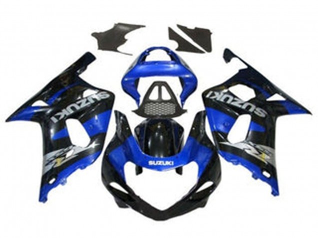 Billige Blau Glänzendes Schwarz Chrome 2000-2002 Suzuki GSXR1000 Motorrad Verkleidung