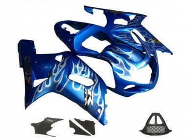 Billige Blau Weiß Flamme 2000-2002 Suzuki GSXR1000 Motorrad Verkleidung