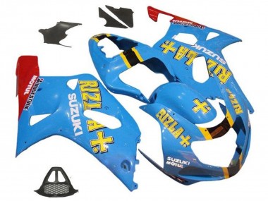 Billige Blau Gelb Rot Rizla 2000-2002 Suzuki GSXR1000 Motorrad Verkleidung