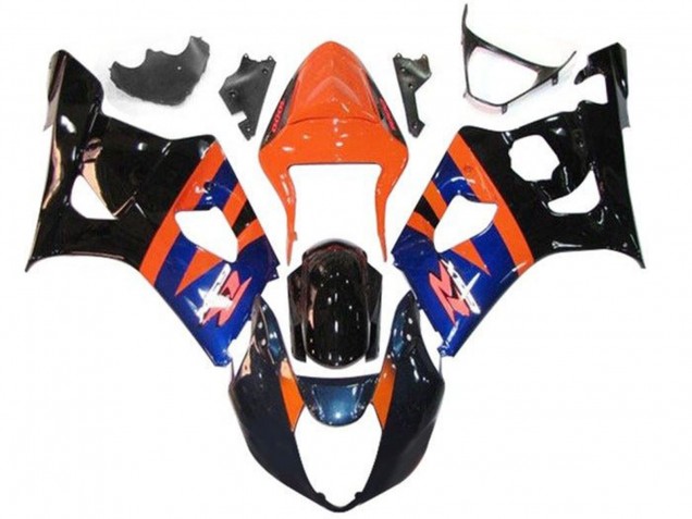 Billige Orange Blau Glänzendes Schwarz 2003-2004 Suzuki GSXR 1000 Motorrad Verkleidung