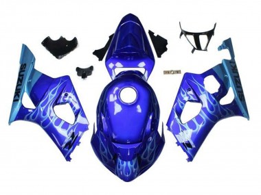 Billige Blau Hellblau Weiß Flamme 2003-2004 Suzuki GSXR 1000 Motorrad Verkleidung