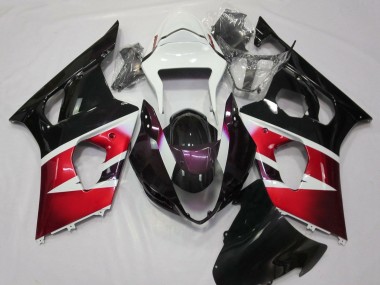 Billige Weiß Rot Lila Schwarz 2003-2004 Suzuki GSXR 1000 Motorrad Verkleidung