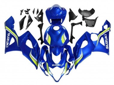 Billige Blau Gelb Weiß 2005-2006 Suzuki GSXR 1000 Motorrad Verkleidung
