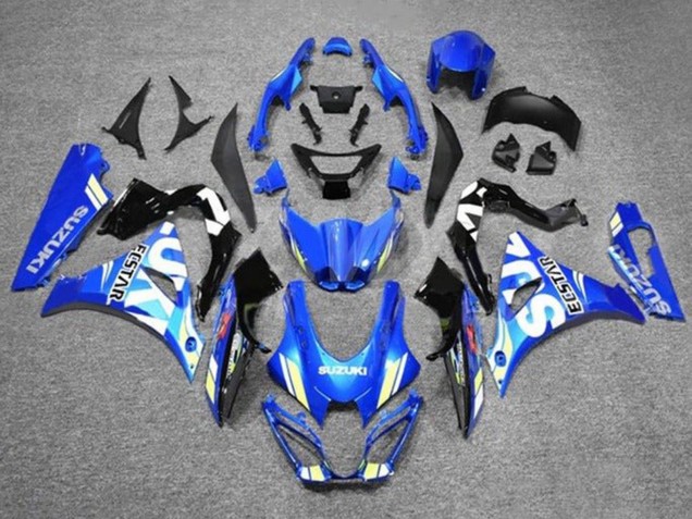 Billige Blau Weiß Ecstar 2017-2024 Suzuki GSXR1000 Motorrad Verkleidung