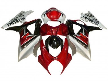 Billige Rot Schwarz Silber 2007-2008 Suzuki GSXR 1000 Motorrad Verkleidung