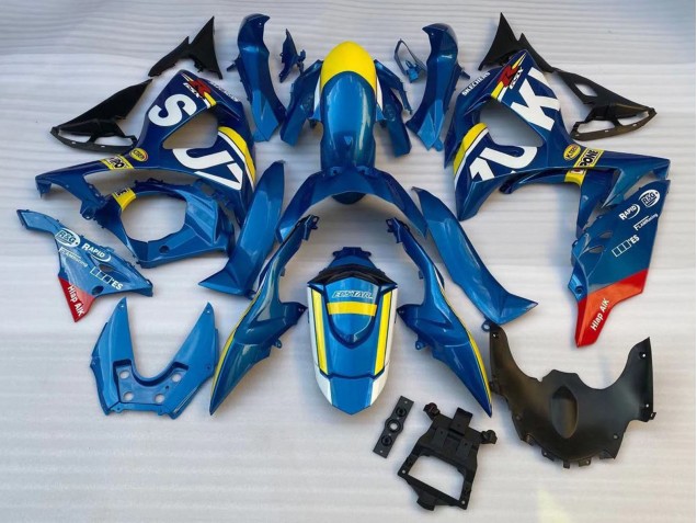 Billige Blau Gelb Weiß Rot 2009-2016 Suzuki GSXR 1000 Motorrad Verkleidung