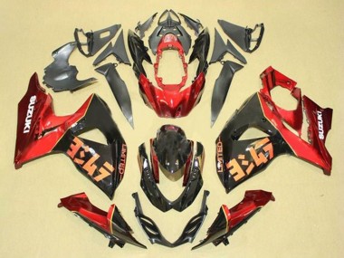 Billige Rot Schwarz 2009-2016 Suzuki GSXR 1000 Motorrad Verkleidung Kit