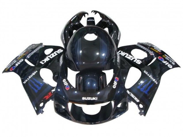 Billige Schwarz Dunkel blau Monster 1996-2000 Suzuki GSXR 600 / GSXR 750 Motorrad Verkleidung
