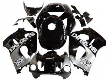 Billige Schwarz Silber 1996-2000 Suzuki GSXR 600 / GSXR 750 Motorrad Verkleidung