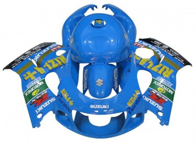 Billige Blau Rizla 1996-2000 Suzuki GSXR 600 / GSXR 750 Motorrad Verkleidung
