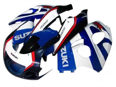 Billige Blau Weiß Dunkel Blau Rot 1996-2000 Suzuki GSXR 600 / GSXR 750 Motorrad Verkleidung