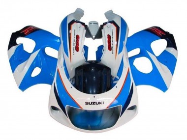 Billige Blau Weiß Rot 1996-2000 Suzuki GSXR 600 / GSXR 750 Motorrad Verkleidung