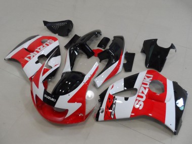 Billige Rot Weiß Schwarz 1996-2000 Suzuki GSXR 600 / GSXR 750 Motorrad Verkleidung