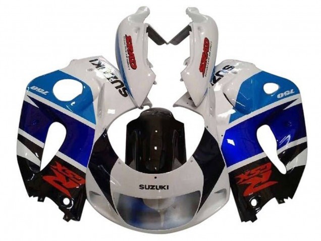 Billige Weiß Schwarz Double Blau Rot 1996-2000 Suzuki GSXR 600 / GSXR 750 Motorrad Verkleidung