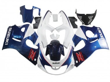 Billige Weiß Blau Rot 1996-2000 Suzuki GSXR 600 / GSXR 750 Motorrad Verkleidung