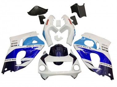 Billige Weiß Triple Blau 1996-2000 Suzuki GSXR 600 / GSXR 750 Motorrad Verkleidung