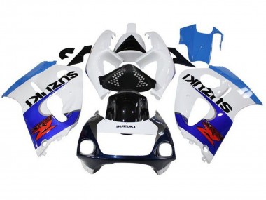 Billige Weiß Triple Blau Schwarz Rot 1996-2000 Suzuki GSXR 600 / GSXR 750 Motorrad Verkleidung