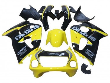 Billige Gelb Schwarz Silber 1996-2000 Suzuki GSXR 600 / GSXR 750 Motorrad Verkleidung