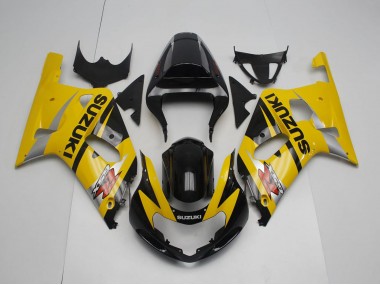Billige Gelb Silber Glänzendes Schwarz 2001-2003 Suzuki GSXR 600 / GSXR 750 Motorrad Verkleidung
