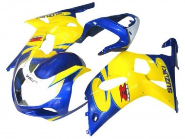 Billige Blau Gelb Weiß 2001-2003 Suzuki GSXR 600 / GSXR 750 Motorrad Verkleidung