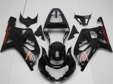 Billige Glänzendes Schwarz Rot 2001-2003 Suzuki GSXR 600 / GSXR 750 Motorrad Verkleidung