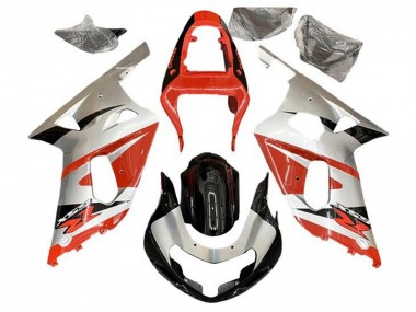 Billige Silber Rot Glänzendes Schwarz 2001-2003 Suzuki GSXR 600 / GSXR 750 Motorrad Verkleidung