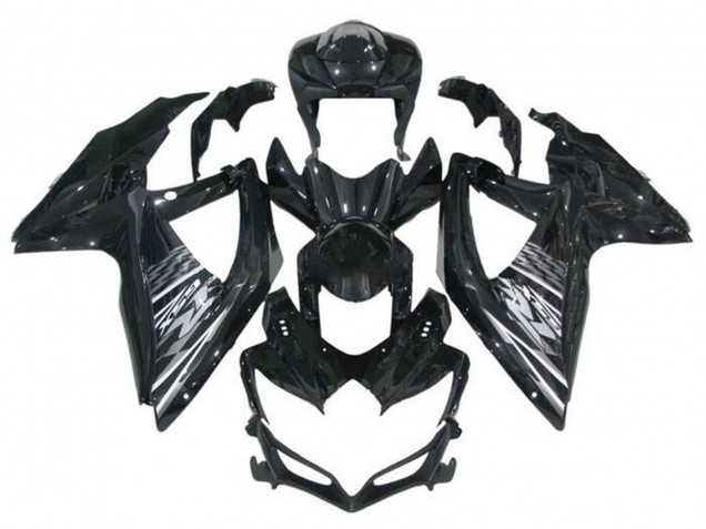 Billige Glänzendes Schwarz Grau 2008-2010 Suzuki GSXR 600 / GSXR 750 Motorrad Verkleidung