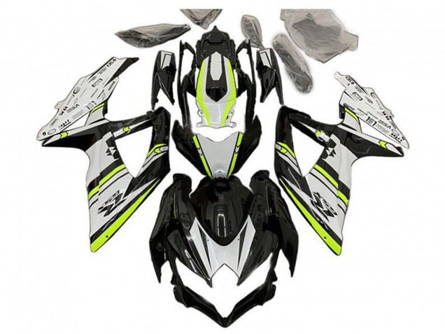 Billige Weiß Grün Glänzendes Schwarz 2008-2010 Suzuki GSXR 600 / GSXR 750 Motorrad Verkleidung