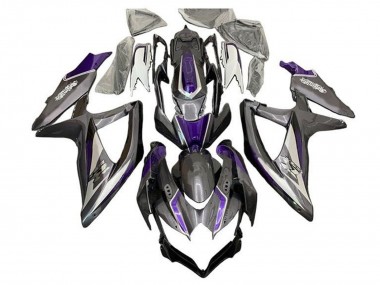 Billige Silber Grau Lila 2008-2010 Suzuki GSXR 600 / GSXR 750 Motorrad Verkleidung