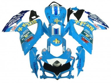Billige Hellblau Gelb Rizla 2008-2010 Suzuki GSXR 600 / GSXR 750 Motorrad Verkleidung