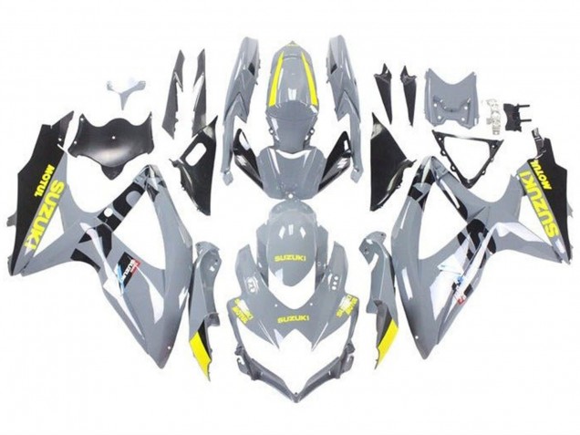 Billige Nardo Grau Gelb Schwarz 2008-2010 Suzuki GSXR 600 / GSXR 750 Motorrad Verkleidung