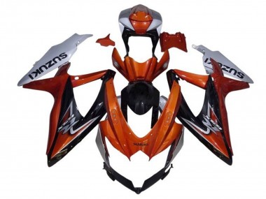 Billige Silber Orange Glänzendes Schwarz 2008-2010 Suzuki GSXR 600 / GSXR 750 Motorrad Verkleidung