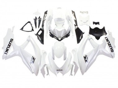 Billige Weiß Schwarz 2008-2010 Suzuki GSXR 600 / GSXR 750 Motorrad Verkleidung