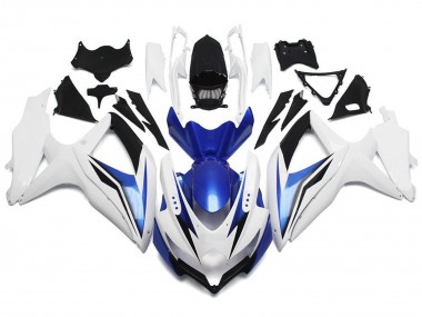 Billige Weiß Blau Schwarz 2008-2010 Suzuki GSXR 600 / GSXR 750 Motorrad Verkleidung
