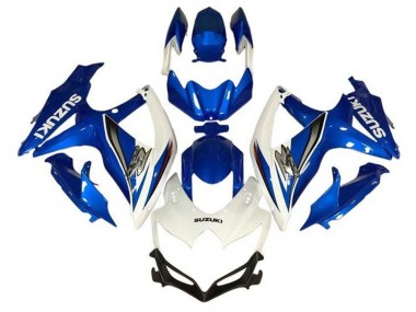 Billige Weiß Blau Silber 2008-2010 Suzuki GSXR 600 / GSXR 750 Motorrad Verkleidung