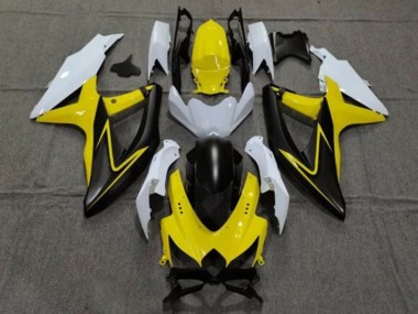 Billige Weiß Gelb Grau Schwarz 2008-2010 Suzuki GSXR 600 / GSXR 750 Motorrad Verkleidung