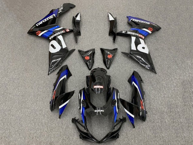 Billige Glänzendes Schwarz Blau Weiß Rot Yoshimura 2011-2024 Suzuki GSXR 600 / GSXR 750 Motorrad Verkleidung