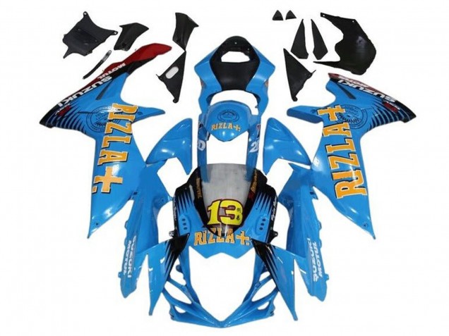 Billige Blau Gelb Rot Schwarz Rizla 13 2011-2024 Suzuki GSXR 600 / GSXR 750 Motorrad Verkleidung