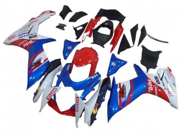 Billige Blau Weiß Rot Motul 2011-2024 Suzuki GSXR 600 / GSXR 750 Motorrad Verkleidung