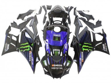 Billige Blau Glänzendes Schwarz Grün ENEOS Monster 2019-2021 Yamaha YZF R3/R25 Motorrad Verkleidung