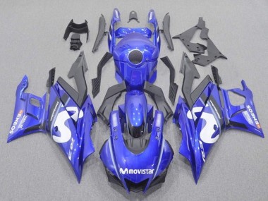 Billige Blau Weiß Schwarz MoviStar 2019-2021 Yamaha YZF R3/R25 Motorrad Verkleidung