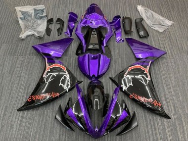 Billige Lila Glänzendes Schwarz Rot Joker 2012-2014 Yamaha YZF 1000 R1 Motorrad Verkleidung