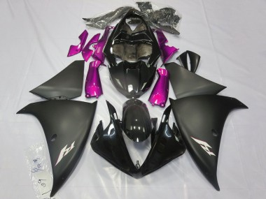 Billige Glänzendes Schwarz Matt Schwarz Rosa 2012-2014 Yamaha YZF 1000 R1 Motorrad Verkleidung