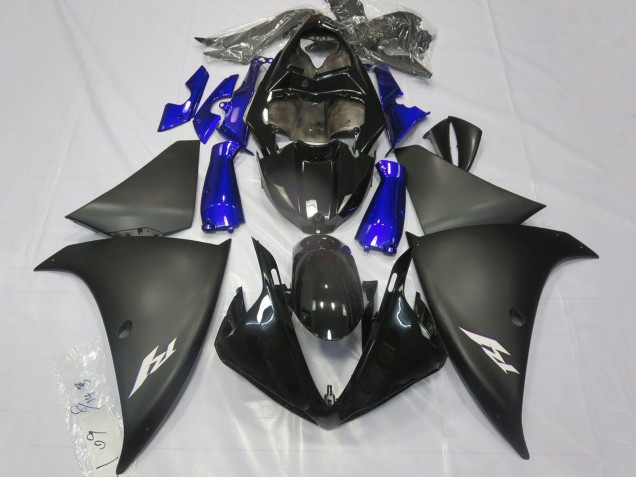 Billige Glänzendes Schwarz Matt Schwarz Blau 2012-2014 Yamaha YZF 1000 R1 Motorrad Verkleidung
