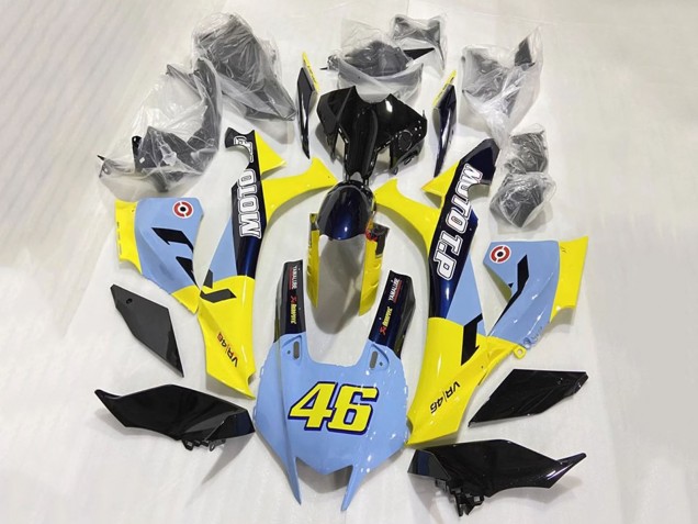 Billige Blau Gelb Glänzendes Schwarz Moto T.P 46 2020-2025 Yamaha YZF 1000 R1 Motorrad Verkleidung